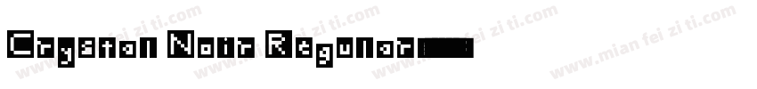 Crystal Noir Regular字体转换